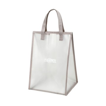 【THERMOS膳魔師】奶灰藕透明購物袋(大)