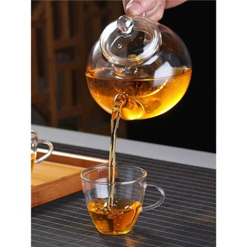 逸集耐熱玻璃泡茶壺花茶壺帶加熱保溫一體家用過濾沖茶器茶具套裝