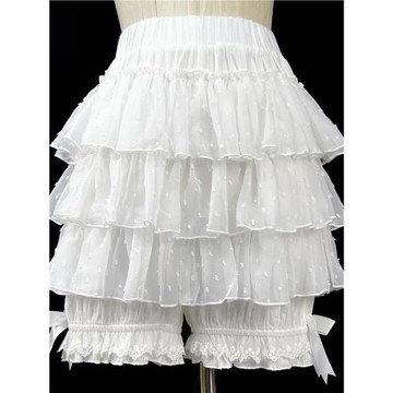 {現貨}lolita洋裝夏新jk安全褲防走光蕾絲蛋糕層層南瓜褲燈籠褲