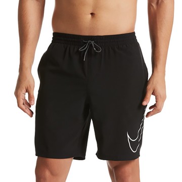 【毒】NIKE 男子九吋海灘褲 黑色 NESS9488-001【領券折222｜Cube卡+APP下單最高10%回饋】