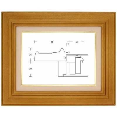油絵/油彩額縁 アルミフレーム 6269 サイズP25号-
