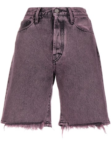 Aries - cut-off denim shorts - women - Cotton - 26 - Pink
