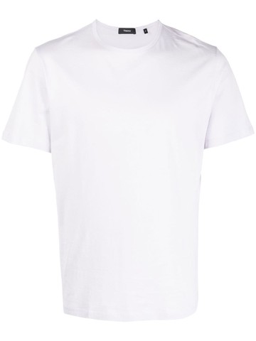 Theory - crew neck cotton T-shirt - men - Cotton - XL - Purple