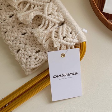 Macrame 編織 金色 折疊 置物架