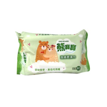 熊寶寶潔膚柔濕巾超厚 80抽(不連抽)【德芳保健藥妝】