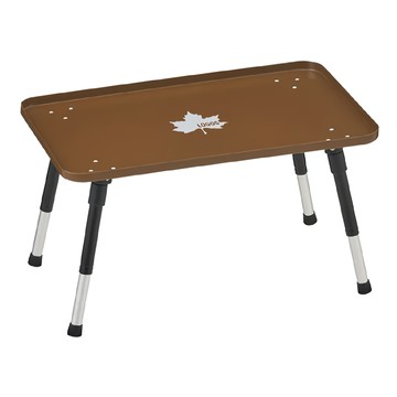 LOGOS 可調高度鐵金鋼小桌 可堆疊  49.5 x 30 x 21.5~28.5 cm  咖啡色 + 黑色  49.5cm