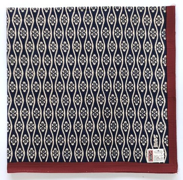 Tachiwaku 與花卉圖案頭巾，20 x 20 英吋，日式風呂敷