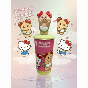 🔥現貨🔥泰國7-11限定 Hello Kitty× ButterBear 搖搖杯 泰國小七 奶油小熊