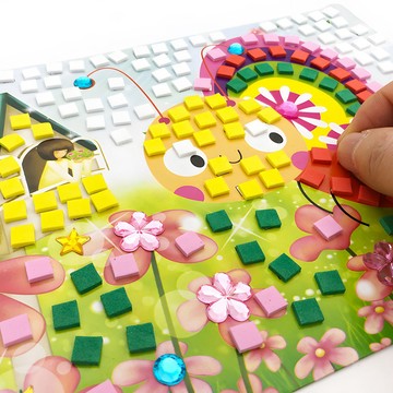 幼兒園手工啟蒙貼書 Diy手作 馬賽克eva貼畫兒童3d立體海綿粘貼紙diy幼兒園手工製作材料包鑽石