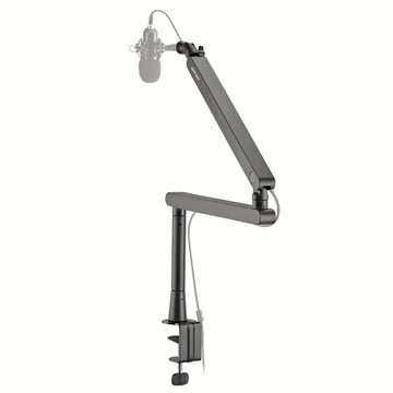 HAPPY TECH 快樂科技 桌上型麥克風支架 夾鎖兩用 TM-01 適用3/8 5/8孔  黑色  1個