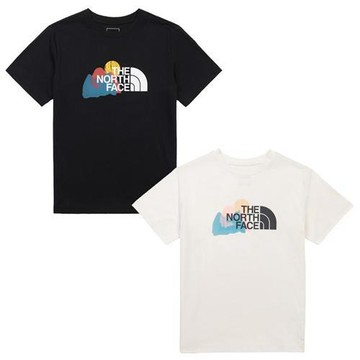 The North Face 北面 排汗短袖上衣 女裝 山脈印花 黑/米白 NF0A8GW4JK3/NF0A8GW4QLI