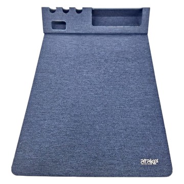 atake 簡約風多功能滑鼠墊 附手機筆架  藍色  1個