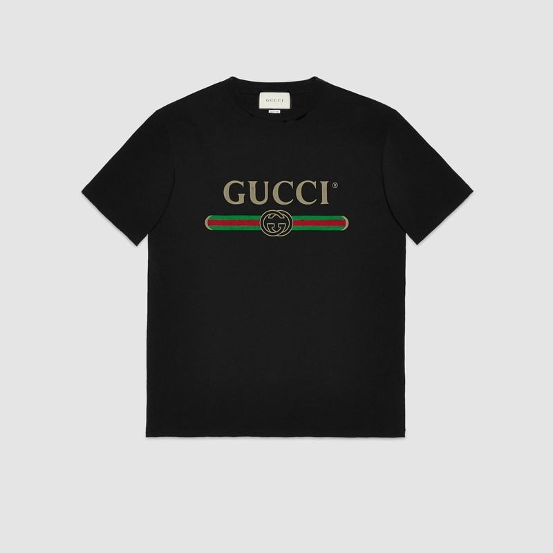 GUCCI ロゴ オーバーサイズ コットン Tシャツ 通販 LINEポイント最大