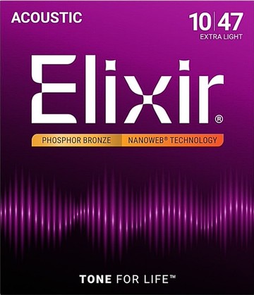 Elixir 16002 NANOWEB PB 磷青銅 (10-47)