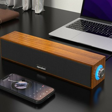 E1090電腦多媒體音響桌面USB木質藍牙版音箱筆記本臺式電腦雙喇叭【宜家良品百貨】