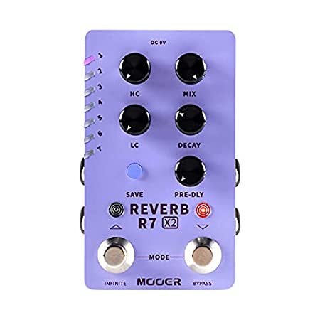 MOOER R7 X2 Stereo Multi Reverb Pedal from Classic Reverb to Modern Ambient