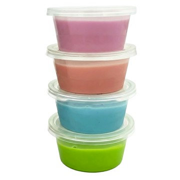 Q-doh 超柔軟有機矽膠黏土馬卡龍四色組  粉色 + 橘色 + 藍色 + 綠色  1組