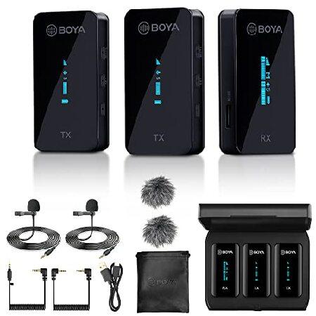 Dual Wireless microphone,BOYA BY-XM6 K2 With Charging Case Professional Lapel Mic with Receiver and Transmitters For Cameras Camcorder(並行輸入品)