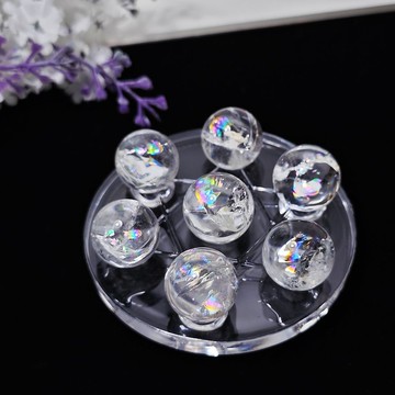 稀有頂級彩虹白水晶球 七脈輪 大衛星七星陣 限量 禮物 收藏 獨家
