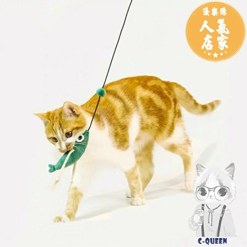 逗貓棒 貓玩具 逗貓棒鈴鐺羽毛耐咬釣魚桿彈力逗貓棒玩具
