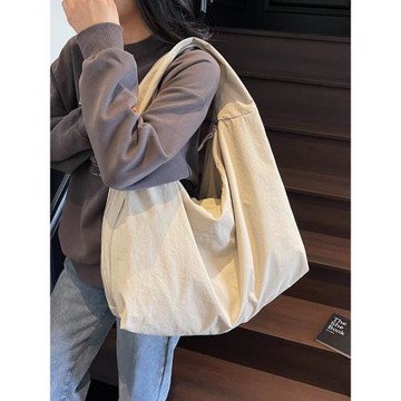 2025時尚輕便大容量單肩腋下包跨境時尚簡約尼龍布包新款托特包女