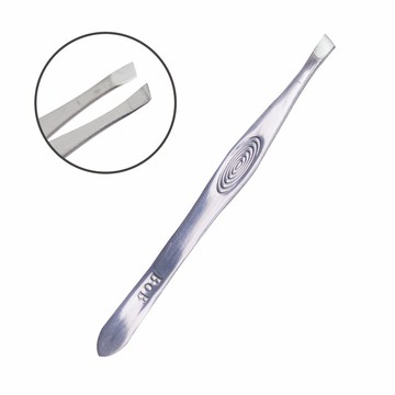 MEKO 螺紋斜口眉毛夾 A-051 /拔毛夾/眉型修飾