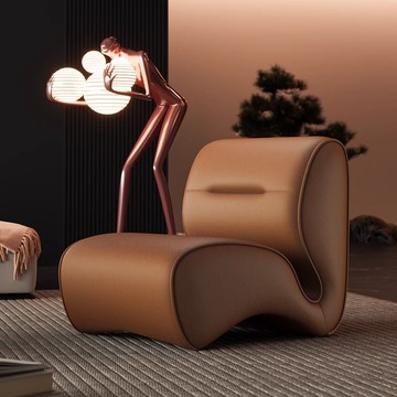 免運 公司貨開發票 輕奢單人沙發椅意式簡約客廳異形陽臺懶人休閑椅單椅設計師沙發椅 快速出貨