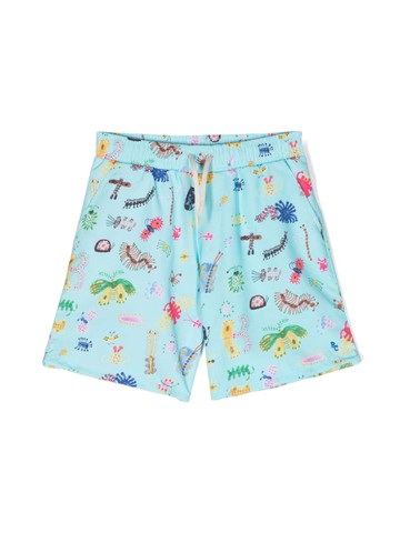 Bobo Choses - graphic-print swim shorts - kids - Recycled Polyester/Polyester - 6-7 - Blue