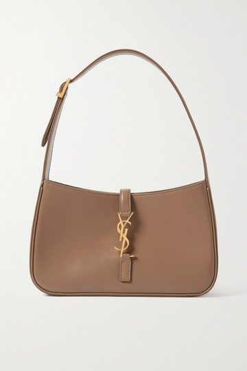 SAINT LAURENT - Le 5 À 7 Leather Shoulder Bag - Taupe - one size