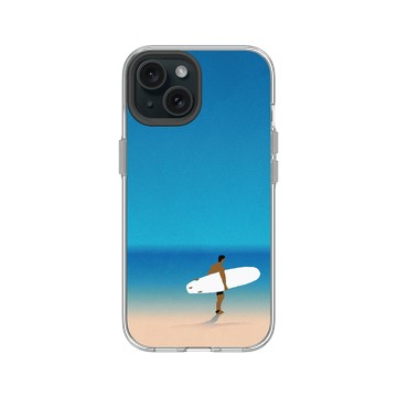iPhone 15 Clear 透明 - 花生騷 WasangShow - 沙灘衝浪人