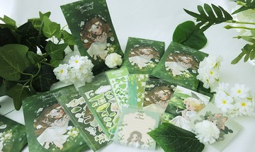 綠色貼紙文具組