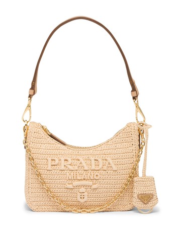 Prada - Raffia mini-bag - women - Raffia/Straw - OS - Neutrals