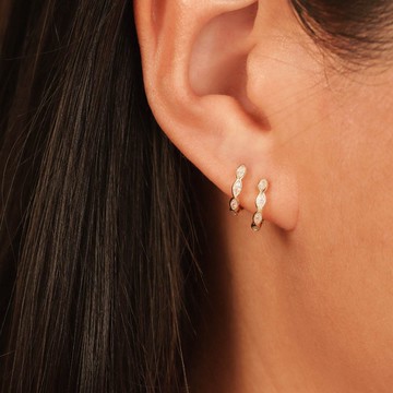 s925銀法式鑲鑽馬眼耳扣小巧精緻耳環 洗澡免窄 防敏感耳環