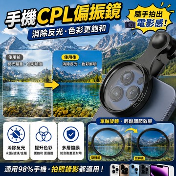 廢物專賣店 手機CPL偏振鏡 手機偏光鏡 手機濾鏡 偏光鏡 消除反光 攝影神器 濾鏡夾 ND濾鏡 星光鏡 微距鏡頭