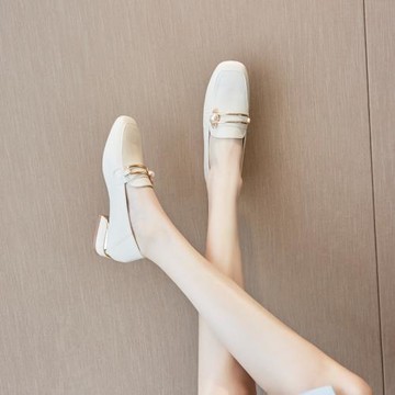 瑪麗珍女鞋春秋單鞋法式晚晚風包頭涼鞋溫柔平底中高跟軟皮小皮鞋