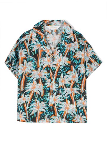 Palm Angels Kids - palms bowling shirt - kids - Cotton - 12 yrs - Black