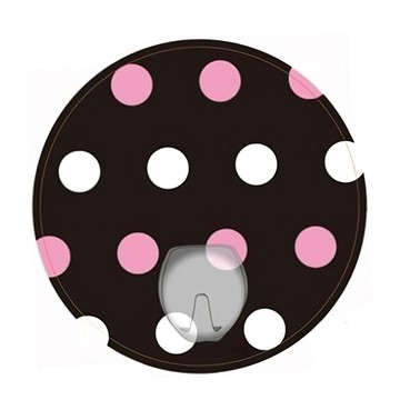 Amonka 3R神奇無痕掛勾 圓單勾 Set  直徑10cm  台灣製造  普普風點點 粉色  1組