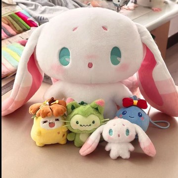 🌞包包優選寶藏品🌟🌟可愛菊花梨洛克國大耳帽兜毛絨玩具公仔喵喵玩偶掛件...🌞