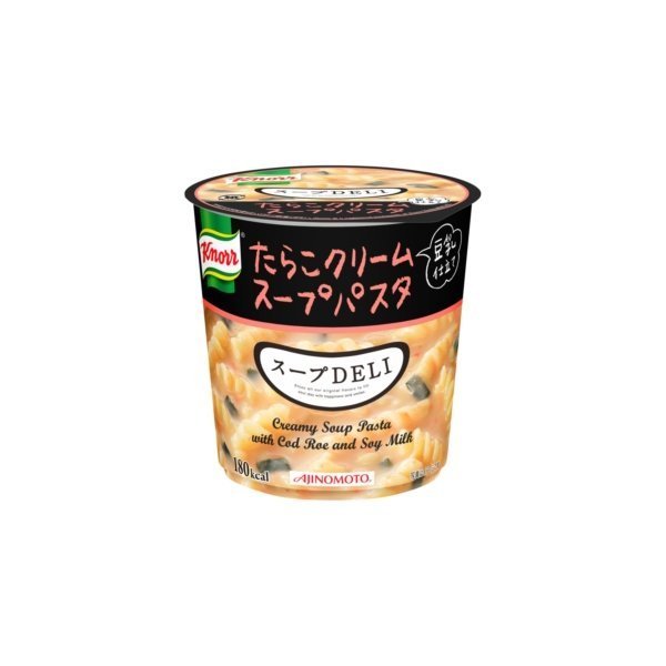 〔まとめ買い〕味の素 クノール スープDELI たらこクリームスープパスタ（豆乳仕立て） 44.7g×24カップ（6カップ×4ケース）〔代引不可〕