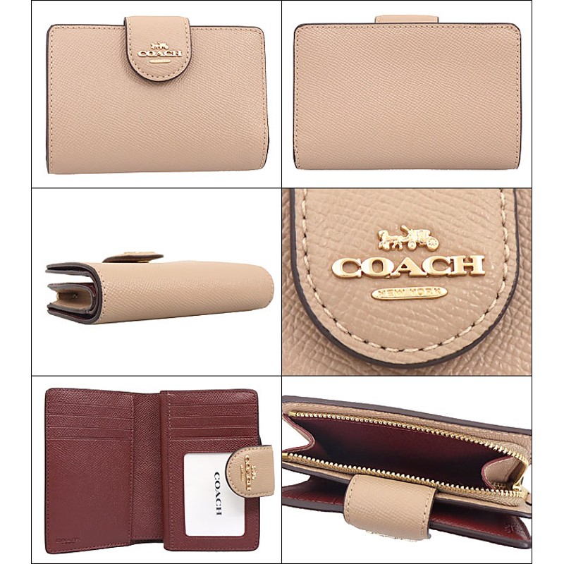 コーチ COACH 財布 二つ折り財布 F06390 6390 トープ ラグジュアリー