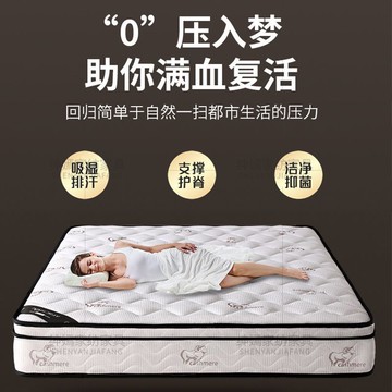 新品上市!!熱門爆品！！希爾頓酒店床墊席夢思1.8x2m乳膠羊絨床墊護脊椰棕靜音椰棕彈簧墊