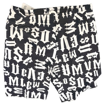 Summer love 夏之戀 大男寬口褲 彈性纖維 20% 尼龍 80%  M  黑色