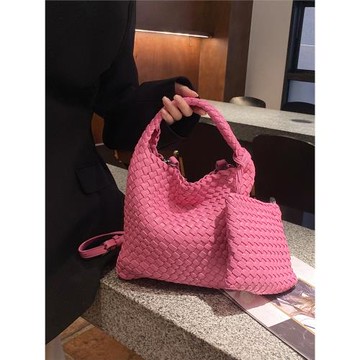 高質感手工編織小托特包手提包包2026新款真皮女包時尚單肩斜挎包