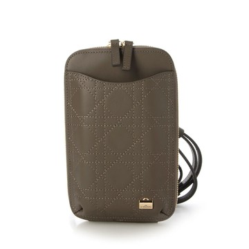 LA BAGAGERIE 菱格縫線手機斜背包（米灰）_廠商直送