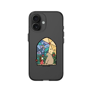 iPhone 16 Clear (相機按鈕) 酷墨灰 - 咻咻熊 XiuXiubear - 窗裡的日月