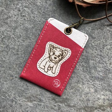 質感證件套 悠遊卡套-約克夏