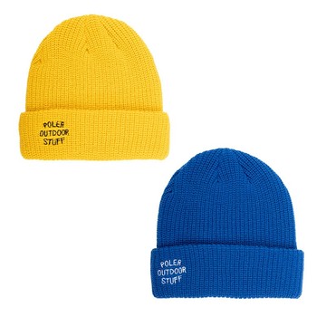 反摺毛帽 - (共2色) 黃色