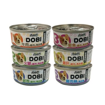 多比DOBI小狗罐系列 80g x 24入組(買二件送寵物玩具1個隨機)