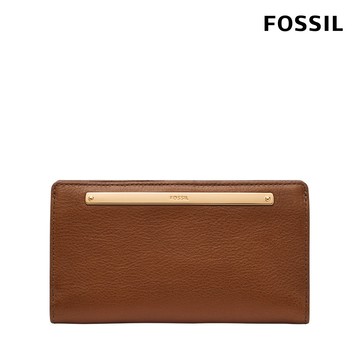 【FOSSIL 官方旗艦館】Liza  輕巧型真皮零錢袋長夾-咖啡色 SL7891G200