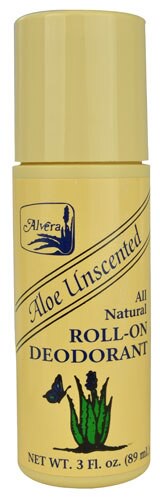 Alvera All Natural Roll-On Deodorant Aloe Unscented 3 fl oz